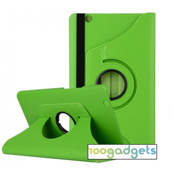 Роторный чехол книжка подставка на непрозрачной поликарбонатной основе для Huawei MediaPad M3  Зеленый