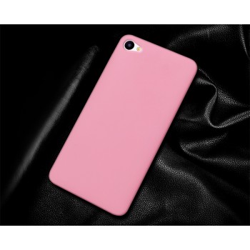 Пластиковый непрозрачный матовый чехол для Meizu U10 Розовый