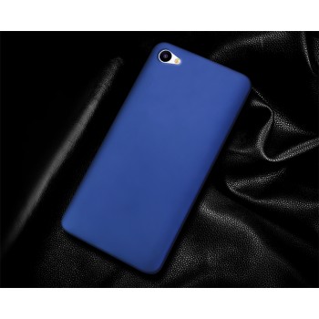Пластиковый непрозрачный матовый чехол для Meizu U10 Синий