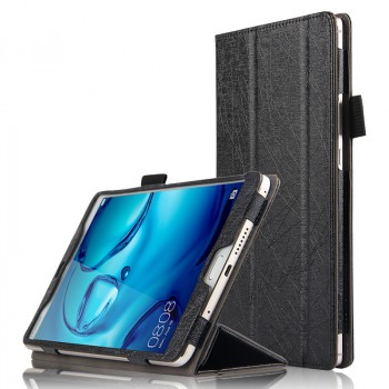 Сегментарный чехол книжка подставка текстура Линии с рамочной защитой экрана и крепежом для стилуса для Huawei MediaPad M3 