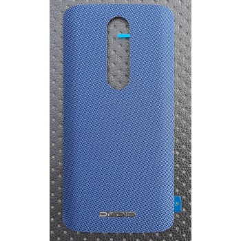 Оригинальный встраиваемый пластиковый непрозрачный матовый чехол с текстурным покрытием Металл для Lenovo Moto X Force Синий