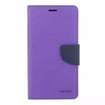 Чехол портмоне подставка на силиконовой основе на дизайнерской магнитной защелке для Asus ZenFone 3 Ultra Фиолетовый