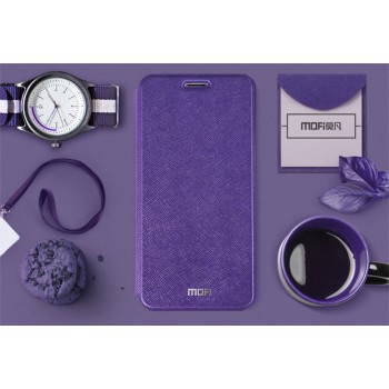 Чехол горизонтальная книжка подставка на силиконовой основе для Meizu M3 Max Фиолетовый