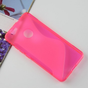 Силиконовый матовый полупрозрачный чехол с дизайнерской текстурой S для Huawei Nova  Розовый