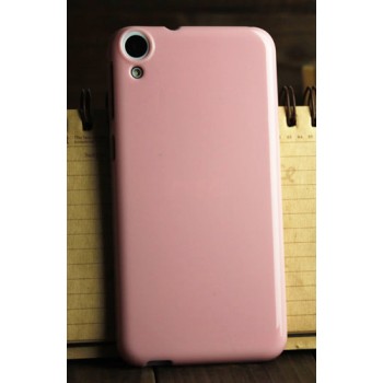 Силиконовый глянцевый непрозрачный чехол для HTC Desire 820 Розовый