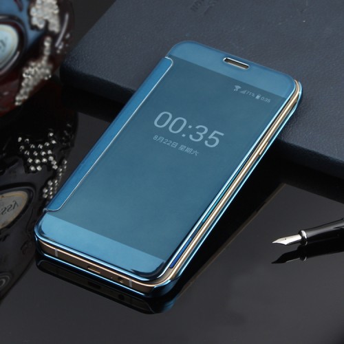 Пластиковый непрозрачный матовый чехол с полупрозрачной крышкой с зеркальным покрытием для Samsung Galaxy J5 Prime