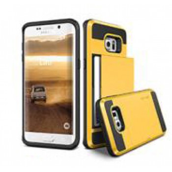 Двухкомпонентный силиконовый матовый непрозрачный чехол с поликарбонатными бампером и крышкой для Samsung Galaxy Note 5 Желтый