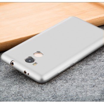 Силиконовый матовый непрозрачный чехол для Xiaomi RedMi 4 Pro Белый