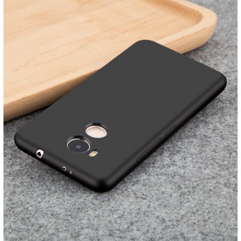 Силиконовый матовый непрозрачный чехол для Xiaomi RedMi 4 Pro Черный