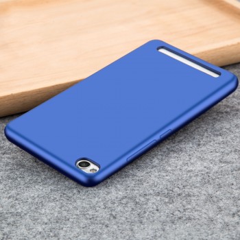 Силиконовый матовый непрозрачный чехол для Xiaomi RedMi 4A Синий