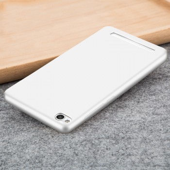 Силиконовый матовый непрозрачный чехол для Xiaomi RedMi 4A Белый