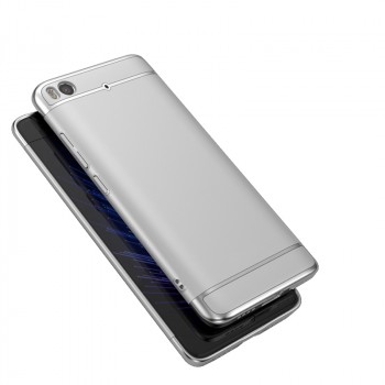 Пластиковый непрозрачный матовый металлик чехол с улучшенной защитой элементов корпуса для Xiaomi Mi5S  Белый
