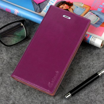 Вощеный чехол горизонтальная книжка подставка на силиконовой основе с отсеком для карт для Xiaomi Mi5S Plus Фиолетовый