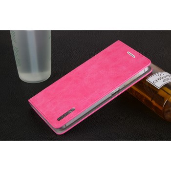 Винтажный чехол горизонтальная книжка подставка с отсеком для карт на присосках для Xiaomi Mi5S Plus Розовый
