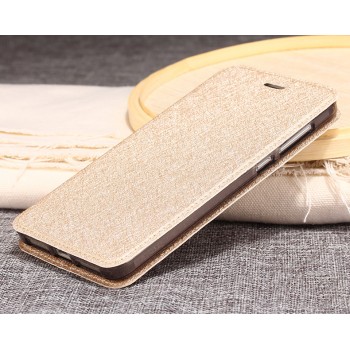 Чехол горизонтальная книжка подставка текстура Золото на силиконовой основе для Xiaomi Mi5S Plus Бежевый