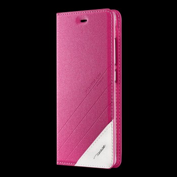 Чехол горизонтальная книжка подставка текстура Линии на силиконовой основе для Xiaomi Mi5S Plus Пурпурный