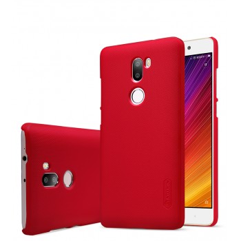 Пластиковый непрозрачный матовый нескользящий премиум чехол для Xiaomi Mi5S Plus Красный