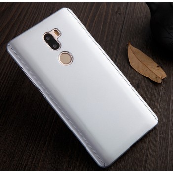 Пластиковый непрозрачный матовый чехол с улучшенной защитой элементов корпуса и передней панелью для Xiaomi Mi5S Plus  Белый
