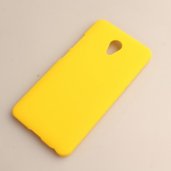 Пластиковый непрозрачный матовый чехол для Meizu M3E  Желтый