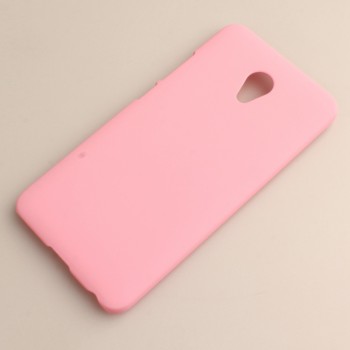 Пластиковый непрозрачный матовый чехол для Meizu M3E  Розовый