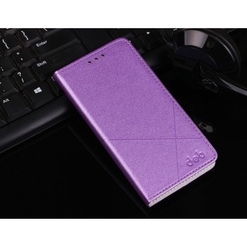 Чехол горизонтальная книжка подставка текстура Линии на пластиковой основе с отсеком для карт для Meizu U10  Фиолетовый