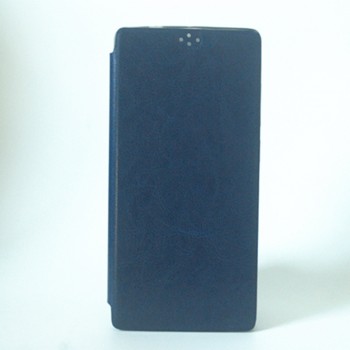 Глянцевый чехол горизонтальная книжка подставка на силиконовой основе для Lenovo Phab 2 Plus Синий