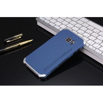 Ударостойкий нескользящий чехол алюминиево-цинковый сплав/силиконовый полимер для Samsung Galaxy S7 Синий