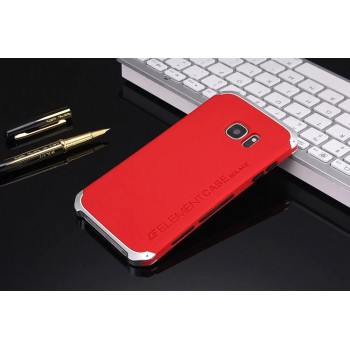 Ударостойкий нескользящий чехол алюминиево-цинковый сплав/силиконовый полимер для Samsung Galaxy S7 Красный