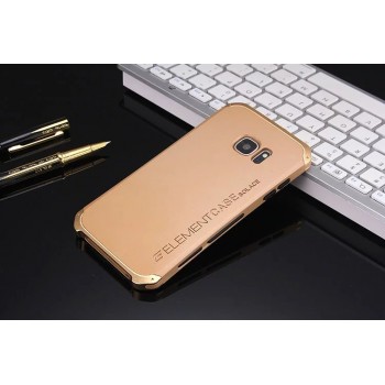 Ударостойкий нескользящий чехол алюминиево-цинковый сплав/силиконовый полимер для Samsung Galaxy S7 Бежевый