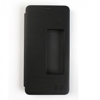 Чехол горизонтальная книжка на пластиковой основе с окном вызова для Elephone S7 Черный