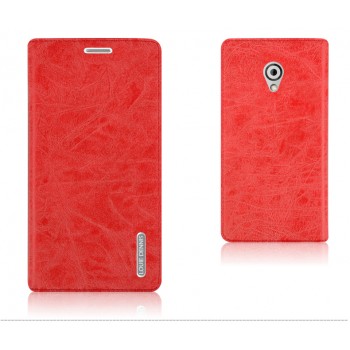 Винтажный чехол горизонтальная книжка подставка на пластиковой основе на присосках для HTC Desire 620  Красный