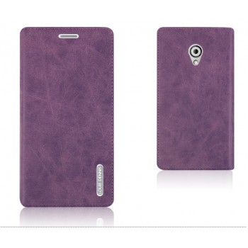 Винтажный чехол горизонтальная книжка подставка на пластиковой основе на присосках для HTC Desire 620  Фиолетовый