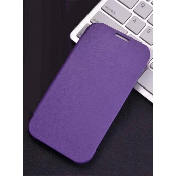 Чехол горизонтальная книжка на пластиковой основе для Samsung J1 Фиолетовый