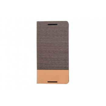 Чехол горизонтальная книжка подставка на силиконовой основе с отсеком для карт и тканевым покрытием для LG G4