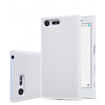 Пластиковый непрозрачный матовый чехол с повышенной шероховатостью для Sony Xperia X Compact Белый