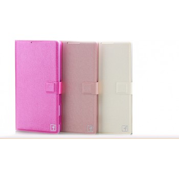 Чехол горизонтальная книжка подставка на пластиковой основе с отсеком для карт на магнитной защелке для Sony Xperia C3 