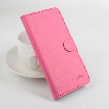 Чехол горизонтальная книжка подставка на пластиковой основе с отсеком для карт на магнитной защелке для Sony Xperia M2 dual  Розовый