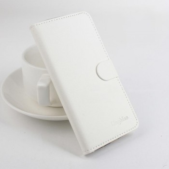 Чехол горизонтальная книжка подставка на пластиковой основе с отсеком для карт на магнитной защелке для Sony Xperia M2 dual  Белый