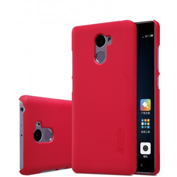 Пластиковый полупрозрачный матовый чехол с повышенной шероховатостью для Xiaomi RedMi 4 Красный