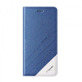 Чехол горизонтальная книжка подставка текстура Линии на силиконовой основе для Xiaomi RedMi 4  Синий