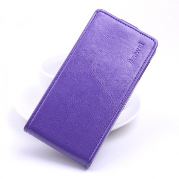 Глянцевый водоотталкивающий чехол вертикальная книжка на силиконовой основе на магнитной защелке для Xiaomi RedMi 4A Фиолетовый