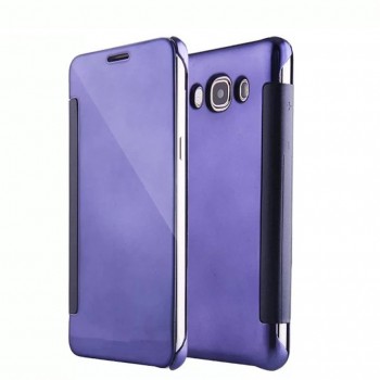 Пластиковый непрозрачный матовый чехол с полупрозрачной крышкой с зеркальным покрытием для Samsung Galaxy J2 Prime Фиолетовый