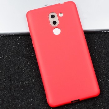Силиконовый матовый непрозрачный чехол для Huawei Honor 6X Красный
