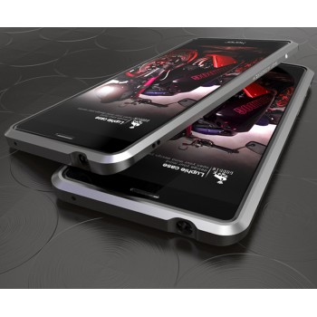 Металлический прямоугольный бампер сборного типа на винтах для Huawei Honor 6X Серый
