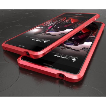 Металлический прямоугольный бампер сборного типа на винтах для Huawei Honor 6X Красный