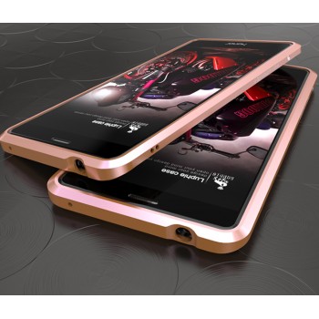 Металлический прямоугольный бампер сборного типа на винтах для Huawei Honor 6X Розовый