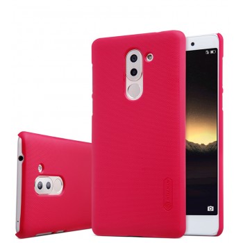 Пластиковый непрозрачный матовый нескользящий премиум чехол для Huawei Honor 6X  Красный