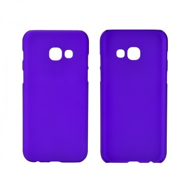 Пластиковый непрозрачный матовый чехол для Samsung Galaxy A3 (2017) Фиолетовый