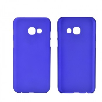 Пластиковый непрозрачный матовый чехол для Samsung Galaxy A3 (2017) Синий