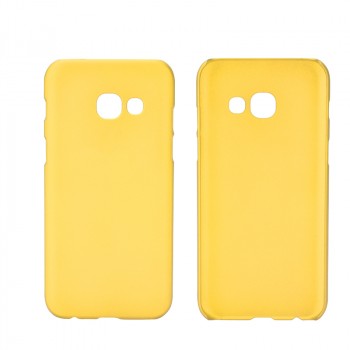 Пластиковый непрозрачный матовый чехол для Samsung Galaxy A3 (2017) Желтый